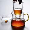 Glass Borosilicate Pyrex Teapot Gas Stove Flower Pu'er Kettle Chinese Kung Fu Set With Filter