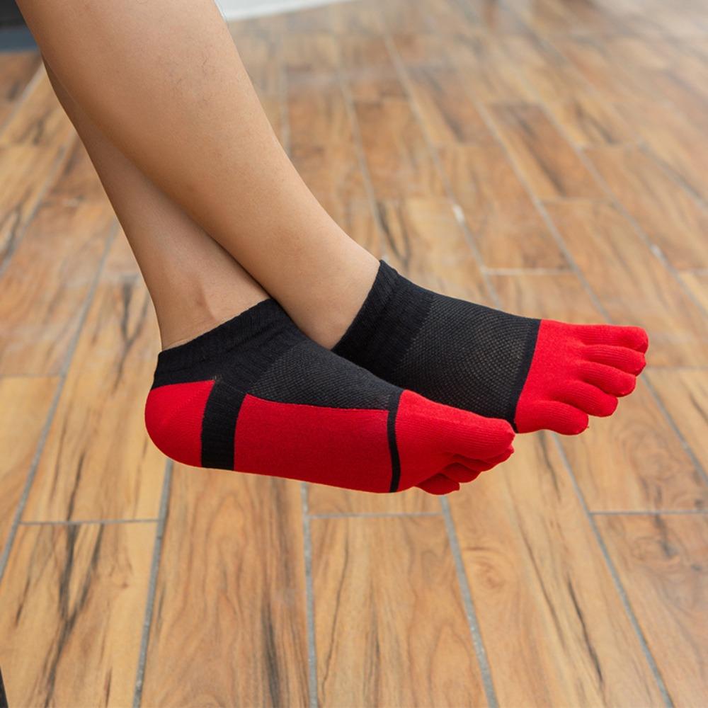 Sommer Bunte Formende Socken Bequem Anti-Reibung Sport Unsichtbare Knöchelsocken Fünf-Zehen-Socken Knöchelsocken Herrensocken
