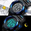 IN Shop Kids' Digital Sports Watch for Boys, Multi-Function Outdoor Watch with 50m Water Resistance, Alerts, Date/Day Display, Dual Time, LED Display,