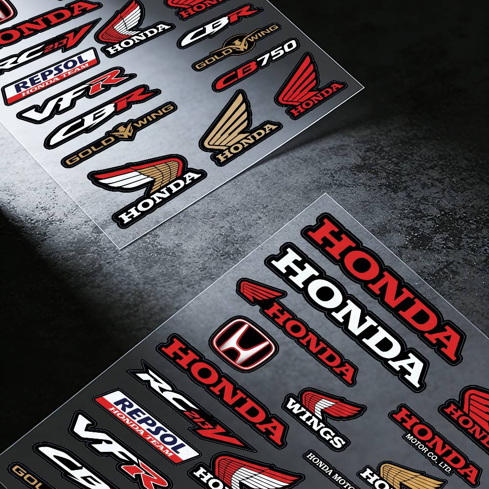 FOR HONDA HRC H WING Motorcycle Reflective Stickers Waterproof Decals for Helmet Scooter Fuel Tank Toolbox Racing