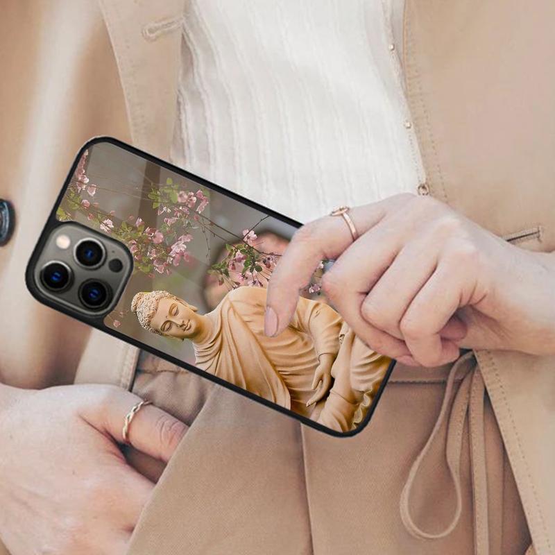 Buddha with Lotus Magnetic Phone Case For APPLE iPhone 17 Air 16 14 13 12 Pro Max 15 Plus Wireless Charge With MagSafe Cover