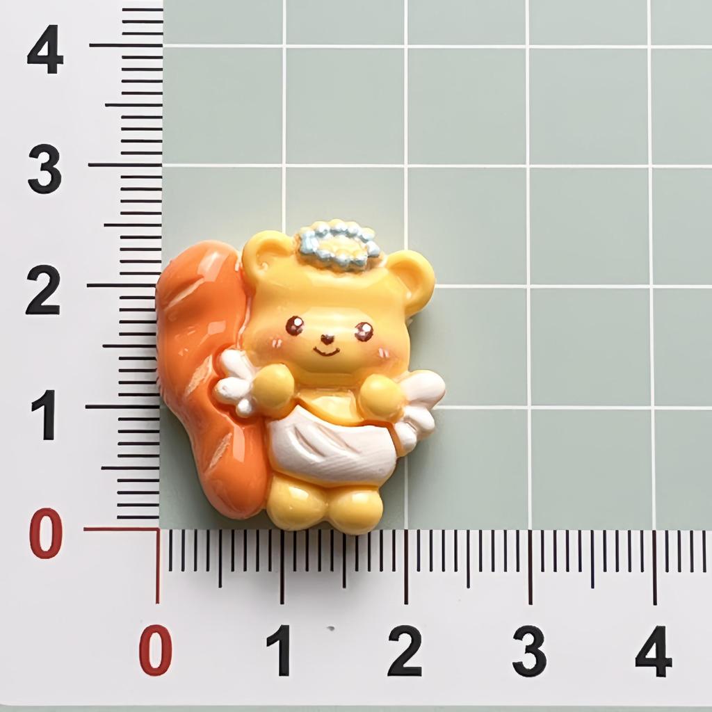 Cute Cartoon Bear Resin Ornaments: DIY Dessert, Hair Clips & Crocs Charms