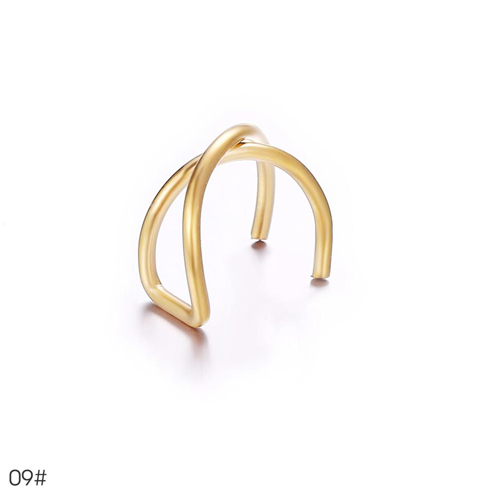 Hollow Creative Ear Nail Earring Colorful No Pierced Ear Invisible Earclips Clamp Fashion Women Jewelry