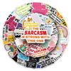 50 Snarky Cool English Phrase Decorative Stickers for Power Banks, Stationery, Fridges, and Cameras