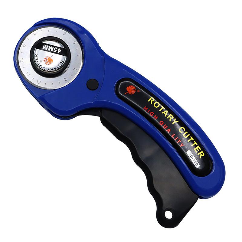 

Резак Инструмент для резки кожи Кожаное ремесло Ткань Нож с круглым лезвием Сделай сам Пэчворк Шитье Квилтинг синий