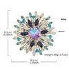 Vintage Crystal Flower Alloy Brooch for Women Fashionable and Elegant Diamond-encrusted Brooch Pin