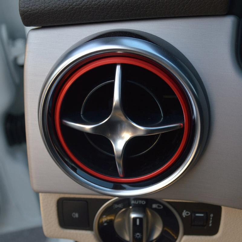 Auto AC Lüftung Zierring Aufkleber Für Mercedes Benz SLK SLC R172 SLC180 SLC200 SCL300 SLC43 AMG Klimaanlagenauslass Dekorabdeckung