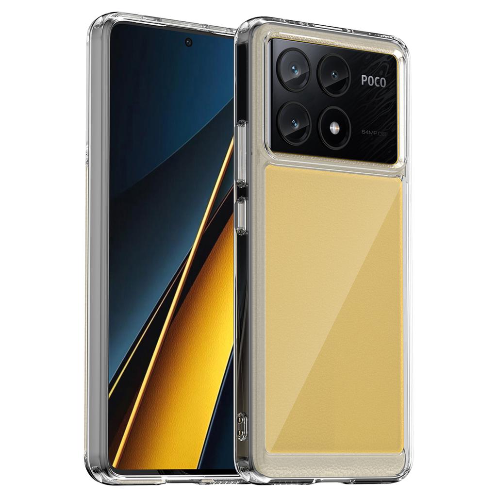 For Xiaomi Poco X6 Pro 5G/Redmi K70E 5G Case TPU Frame Clear Acrylic Back Cover