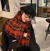 Chinese New Year red New Year scarf women's winter Christmas knitted wool scarf Korean version versatile thickened warm student tide