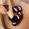 Korean thick-soled high-top Roman sandals women's spring and summer new niche design open-toe cool boots
