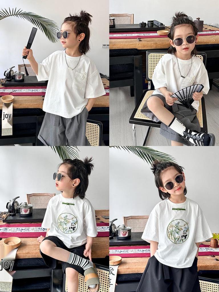 Jungen Sommer 2026 Kurzarm Locker Rundhals T-Shirt - Chinesischer Stil