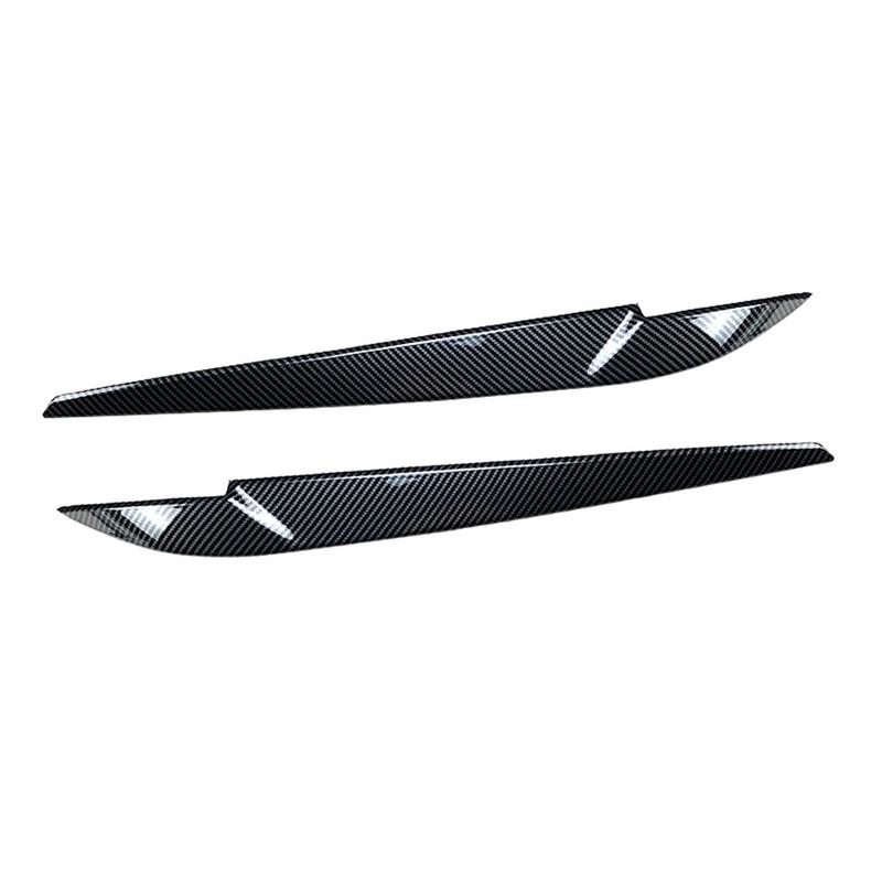2x Glossy Black Car Front Headlight Eyebrow Lamp Brow Cover Trim For BMW X5 F15 X6 F16 2014 2015 2016 2017 2018