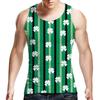 Men's O-Neck Colorful Striped Pattern Printing Tank Tops 3D Printed Vest Loose Sports Fitness  Sleeveless Shirt