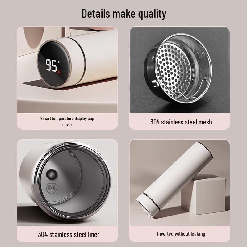 Zhaiqingsong Smart Temperaturvisning Isolerad Rostfri Mugg