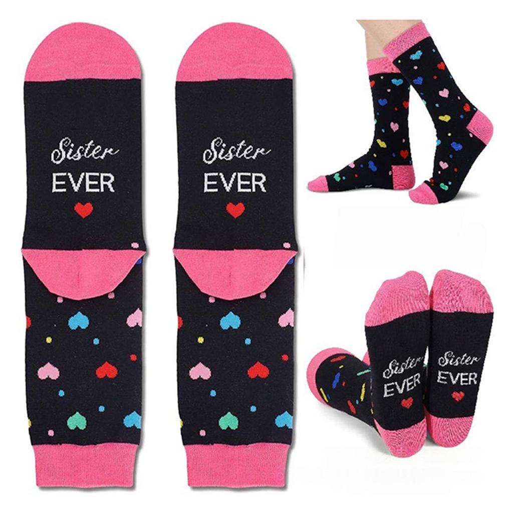 Festives Best Ever Themed Cotton Socks for Women Men Funny Crew Socks For Christmas Birthday Holiday Family Gifting