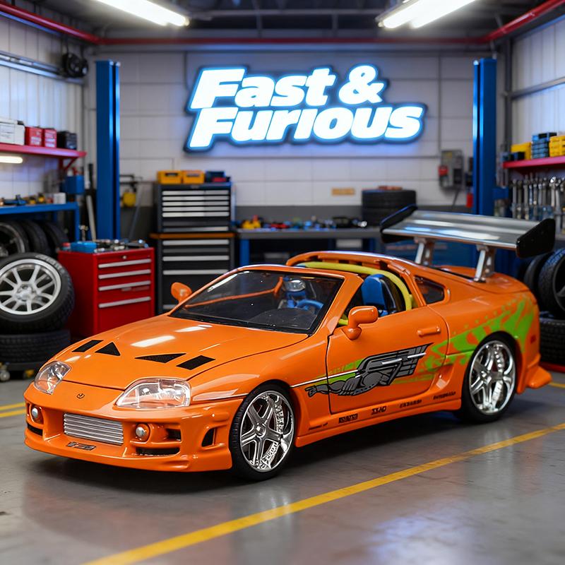 1:24 Brian Supra Alloy Kovové modely aut a hračky Vozidla Model auta Model v miniaturním měřítku Hračky modely aut Pro děti