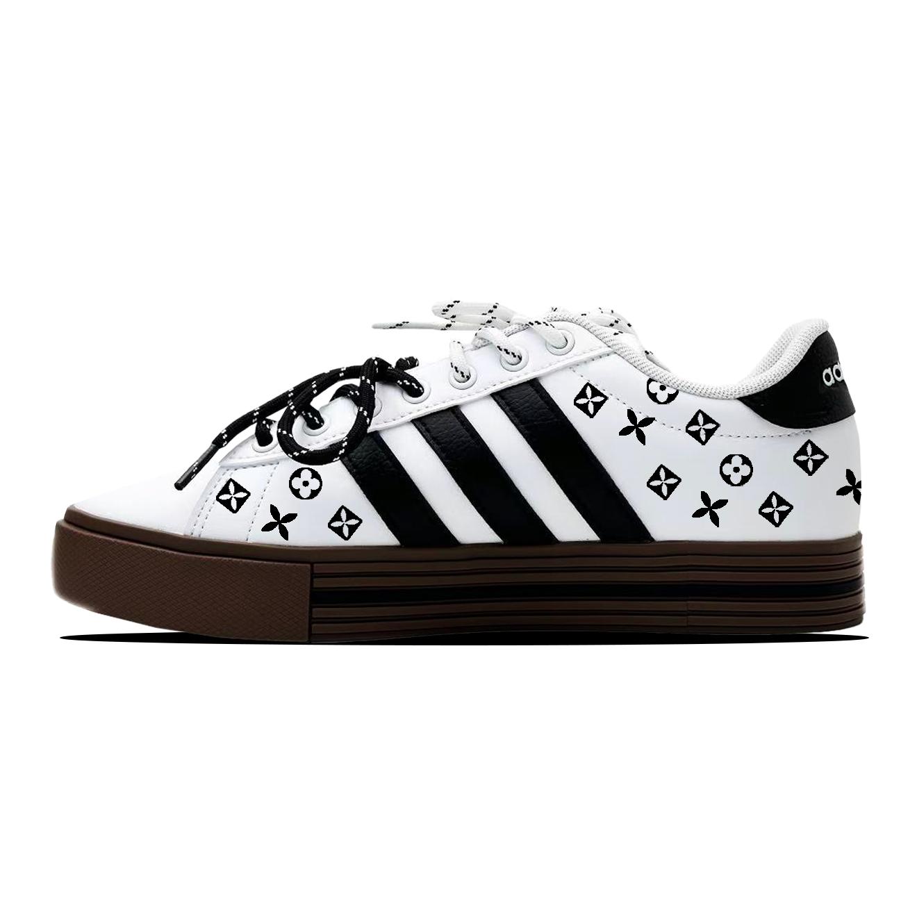 

Adidas Daily Floral Order Low top Skateboard Shoes Unisex Black JR0077(Team932-) 37⅓