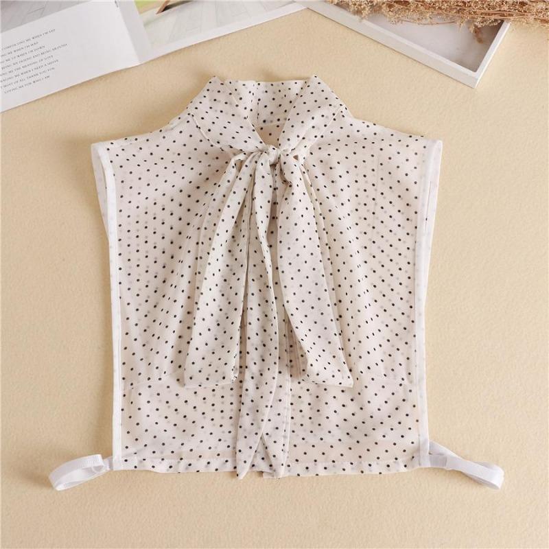 Hollow Lace Chiffon Doll Cotton Fake Collar Blouse Sweater Detachable Shirt Collar False Collar Lapel Women Top Collars Decor