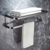 All copper gun gray bathroom towel rack, bath towel rack, light luxury bathroom rack, bathroom hardware pendant set.