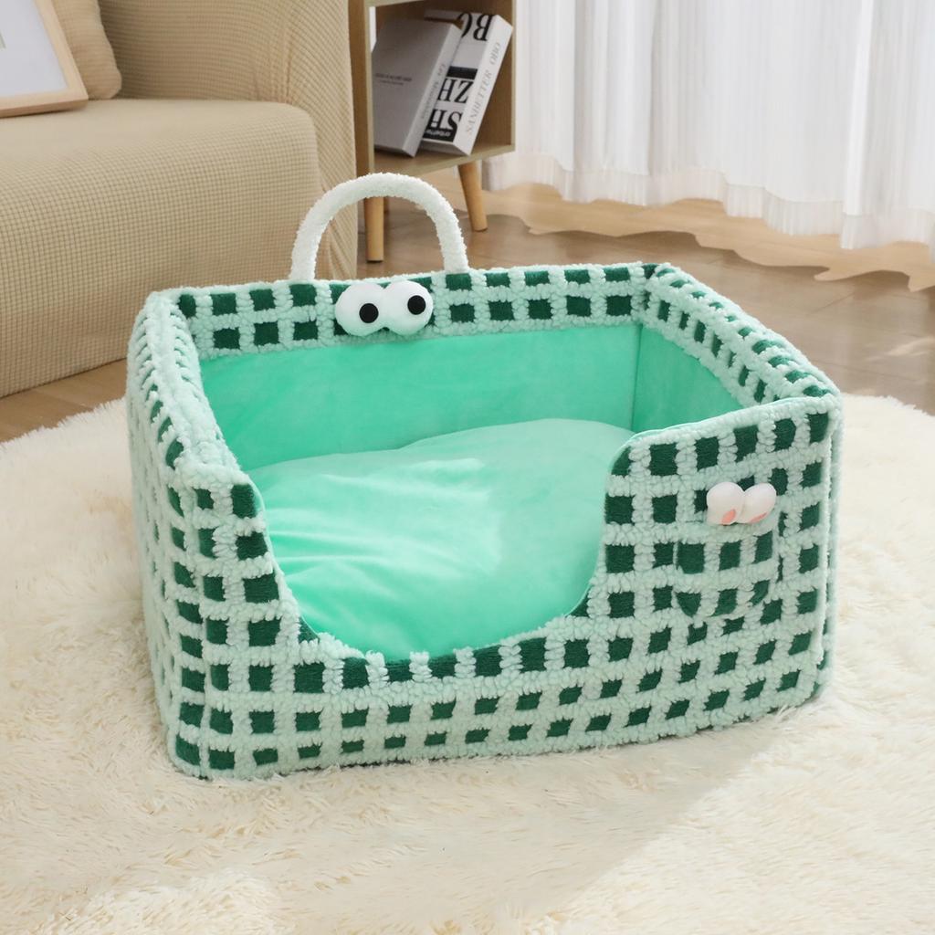 Doghouse Detachable and Washable Pet Nest Autumn and Winter New Style Woven Rabbit Ear Pocket Sponge Nest Cat Nest