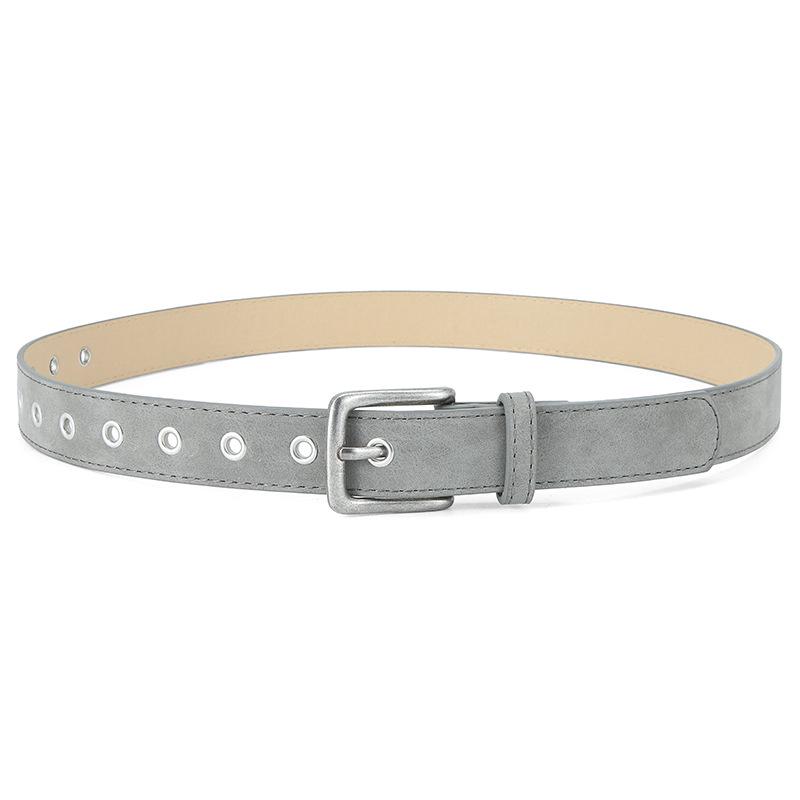 Women's Retro Literary Style Frosted Textured Pin Buckle Belt - Durable PU Leather