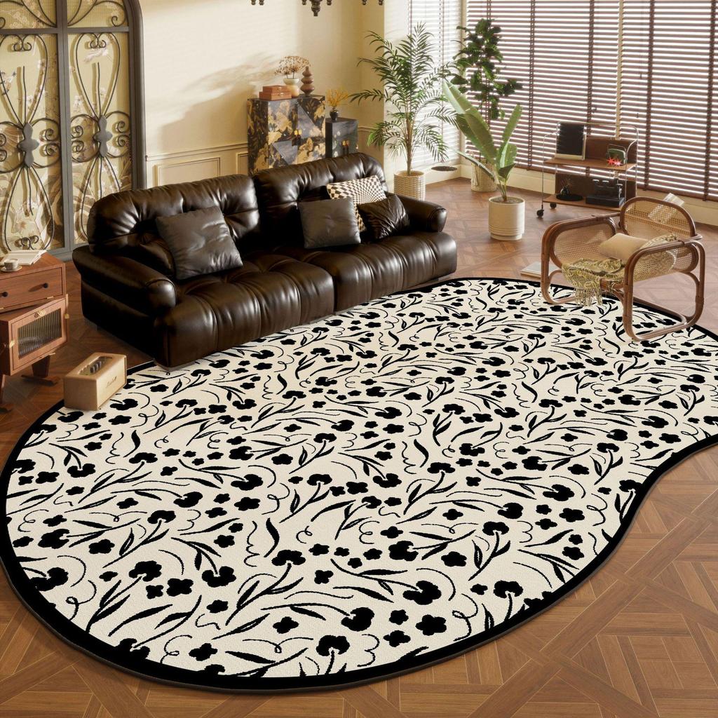 French Irregular Loop Velvet Carpet: Dirt-Resistant, Easy Care, Waterproof—Perfect for Living Room, Bedroom, and Under Coffee Table or Sofa.