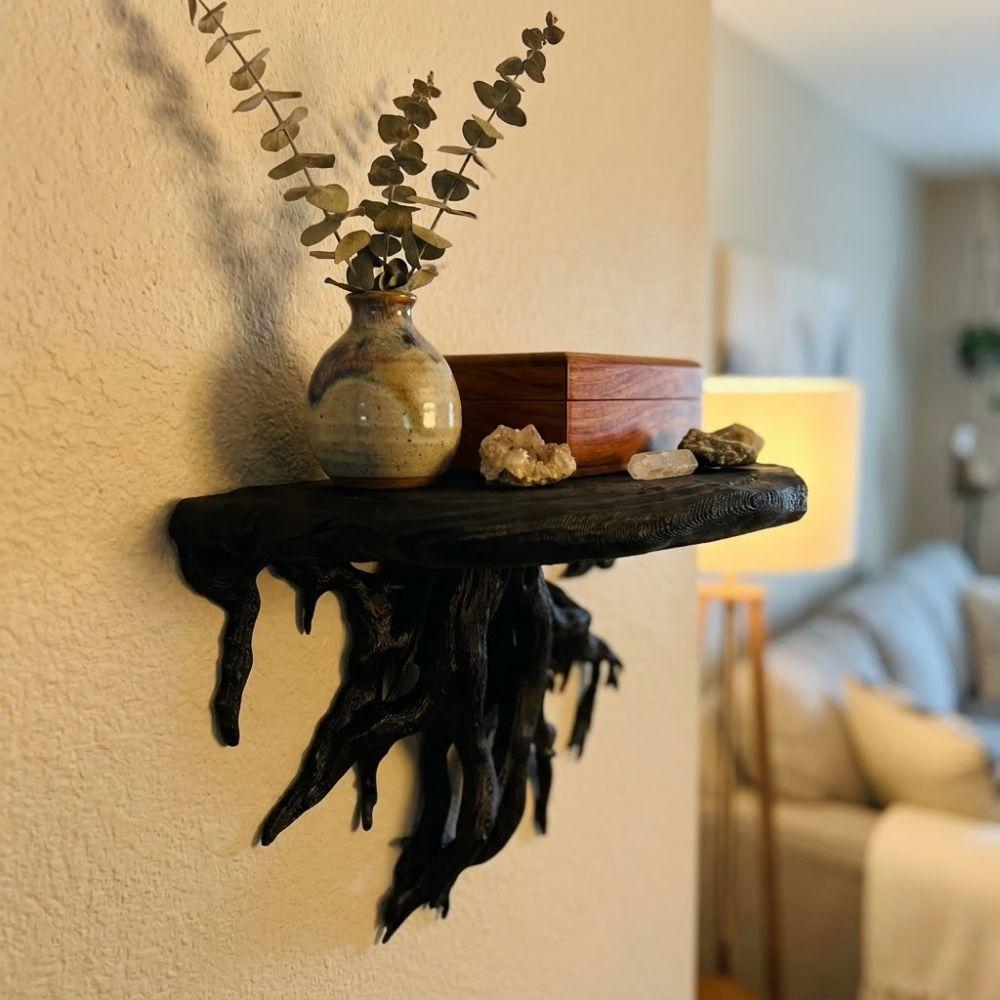 Plastic Tree Root Shaped Wall Rack 3D Printed Wall Mount Display Rack Storage Stand Gaming Setup