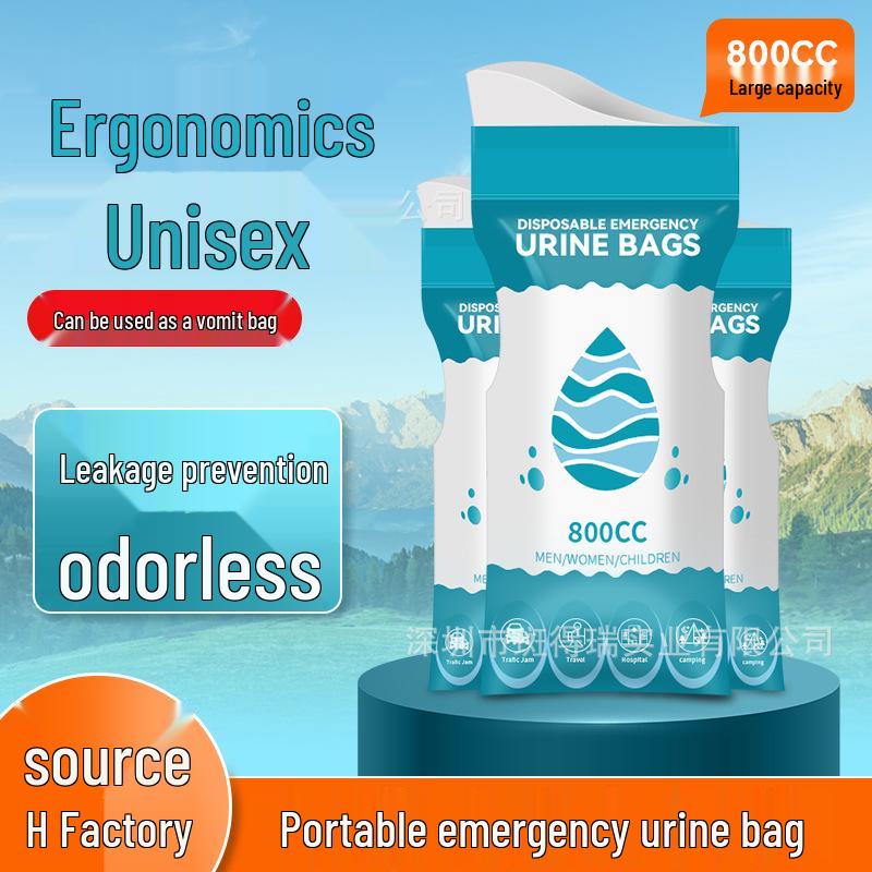 

Унисекс Портативный Аварийный Пакет для Мочи для Путешествий и Пробок 800CC Powder Urine Bag