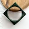 Geometric Resin Bangles Irregular Retro Hand Ring Temperament Chunky Bracelets  Lady
