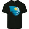 Gekräuselte Flagge von Palau Palau-Tag Fußball Kinder T-Shirt Kinder