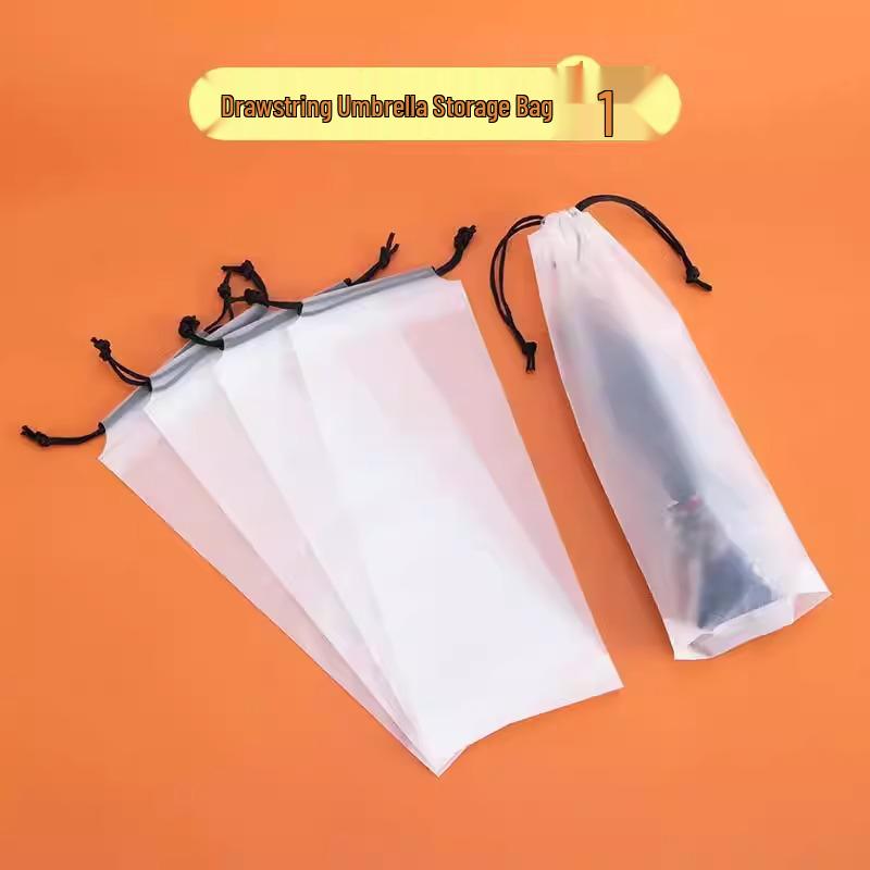 

Портативный прозрачный чехол для зонта: Водонепроницаемый, Влагостойкий, Износостойкий, со шнурком для хранения на открытом воздухе