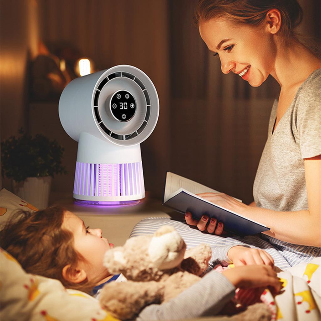 Mosquito killer lamp electric shock mosquito killer lamp fan two in one outdoor camping usb mosquito killer