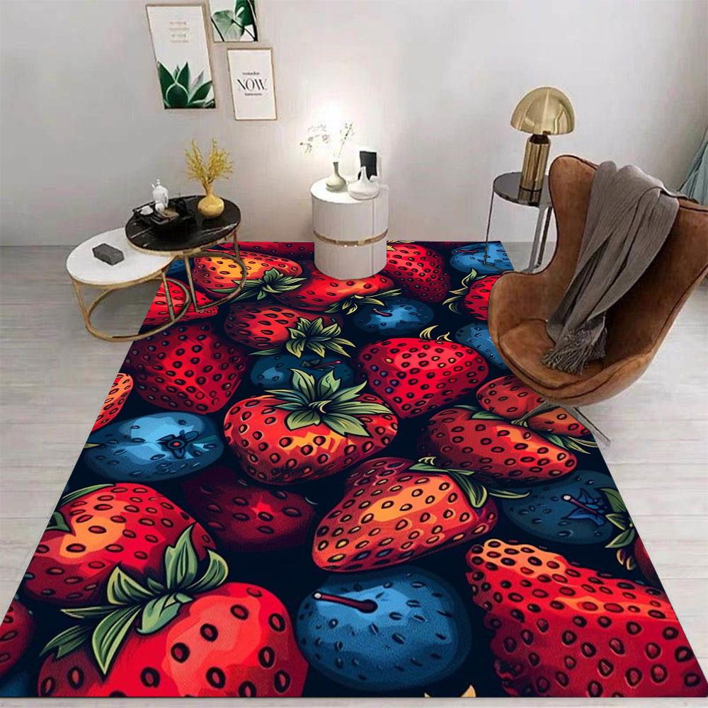  Fruit Carpet Cartoon Living Room Bedroom Kitchen Sofa Table Balcony Rug Non-slip Washable Mat Exquisite Home Ornaments