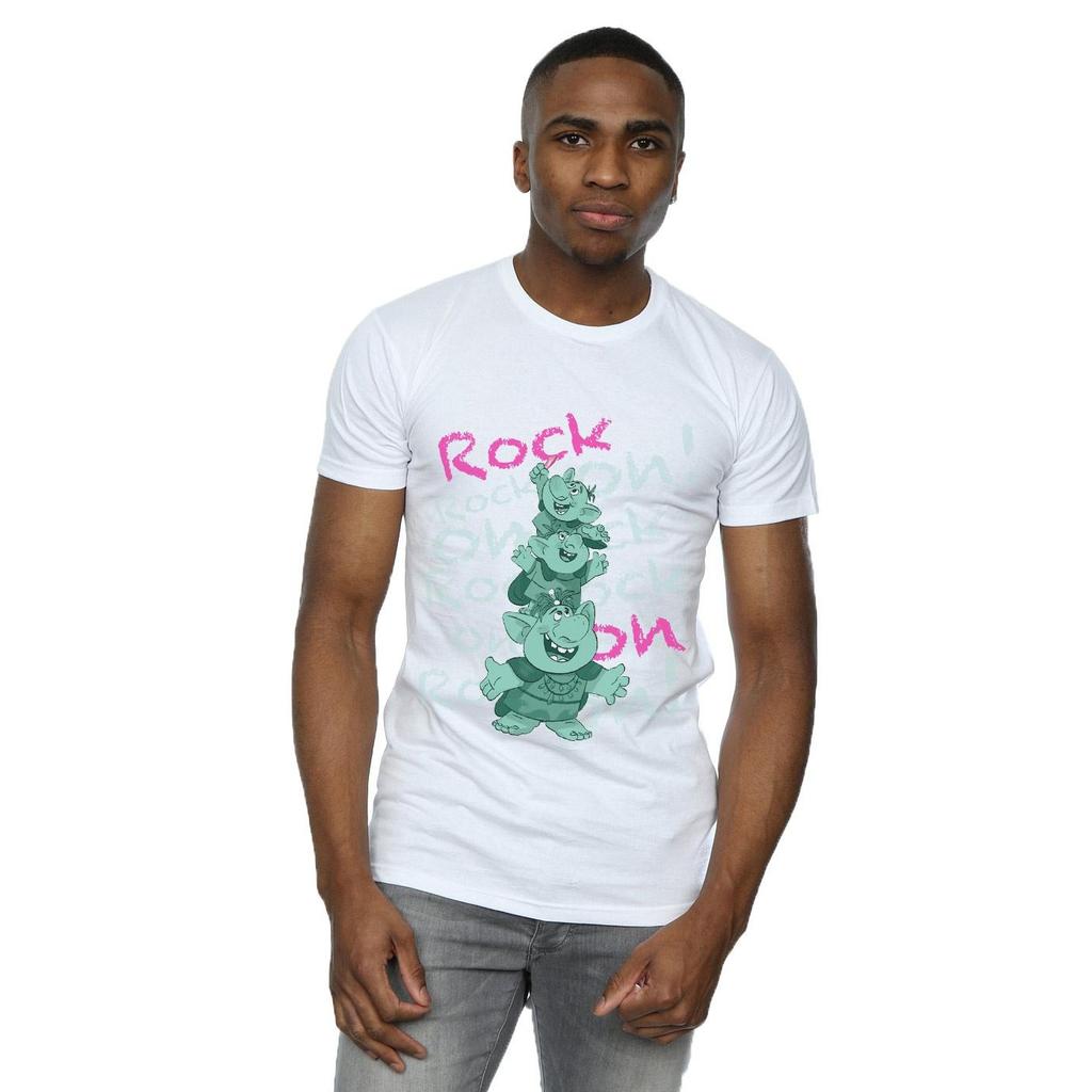 Disney Mens Frozen Trolls Rock On T-Shirt