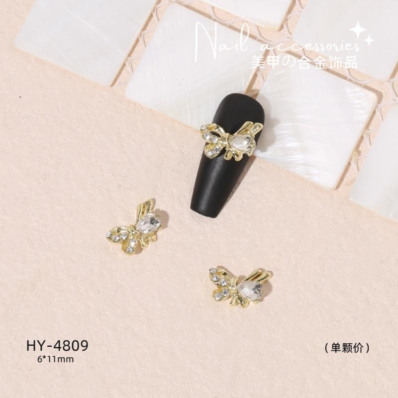 3D Bowknot Crystals Nail Charms  Nail Art Decor Rhinestones Press On Nails Manicure Accessories for Women