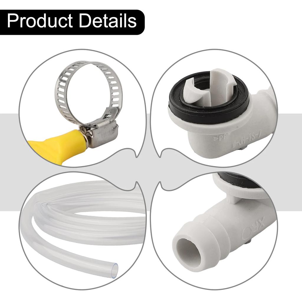 Air Conditioner Drain Hose Kit 36ft Length with 15mm Connector for Split and Casement AC Units Includes Clamps