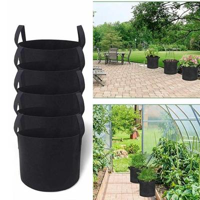5/1pcs Planting Bag Breathable Good Drainage Felt Cloth Garden Vegetables Fruits Grow Bag Yard