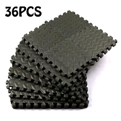 36 Stück 15 x 15 x 1 cm, verdickte Bodenmatte, schützendes EVA-Kissen, rutschfeste Schaumstoff-Trainingsmatte für den Innenbereich