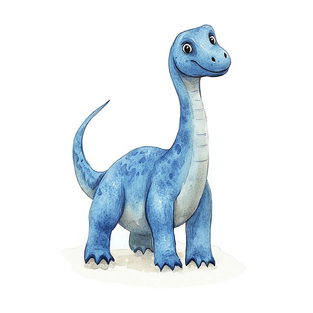 Plakat Niebieski Dinozaur W Krainie Fantazji Plakat Niebieski Dinozaur W Krainie Fantazji, 30X40 Cm, Bez Ramy, Płótno Premium Na Blejtramie