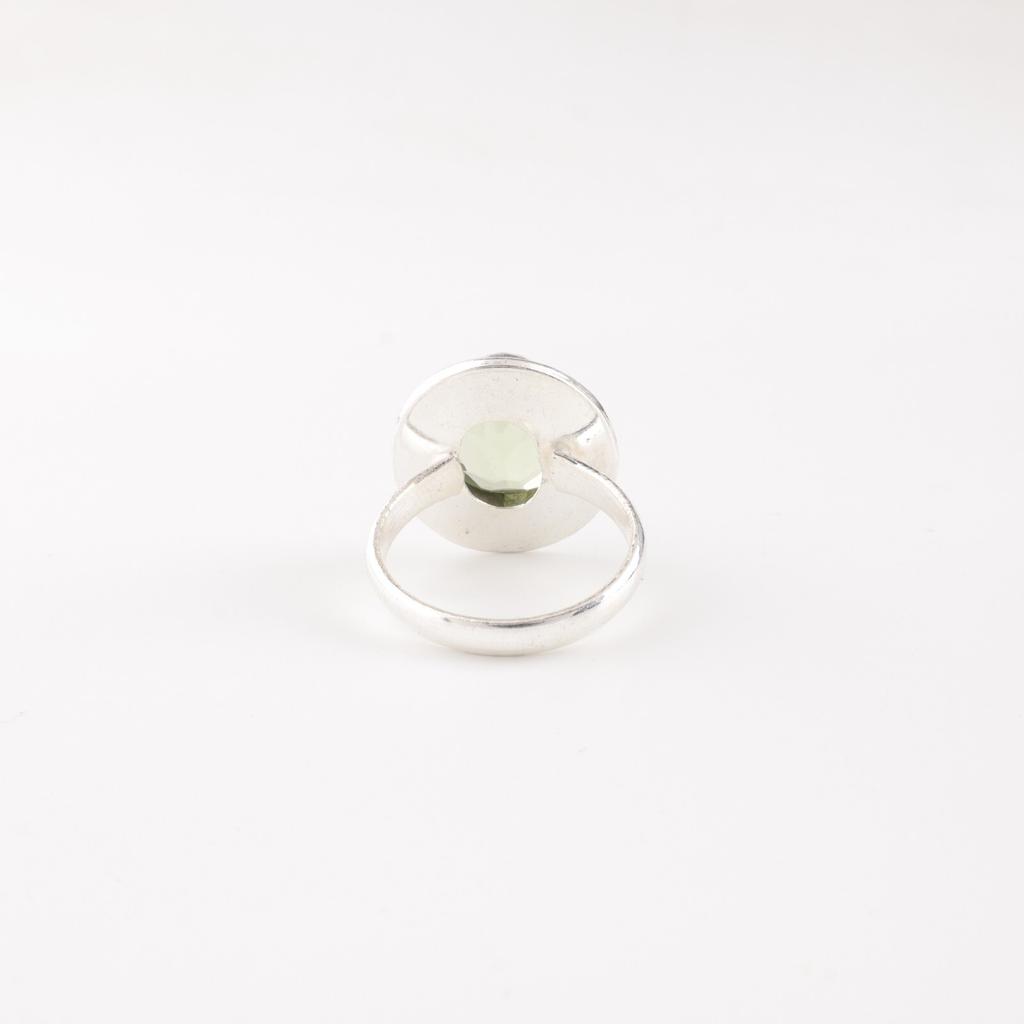 Green Amethyst Gemstone 925 Sterling Silver Jewelry Handmade Ring Gift For Wife RR-62-3