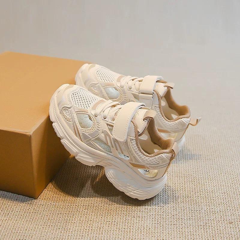 

Children s net shoes 2025 summer new boys sports sandals girls hollow breathable dad shoes girls casual shoes 37