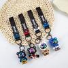 Cartoon Bear Keychain Punk Animal Keyring Car Bag Pendant Key Chains Couple Halloween Gift