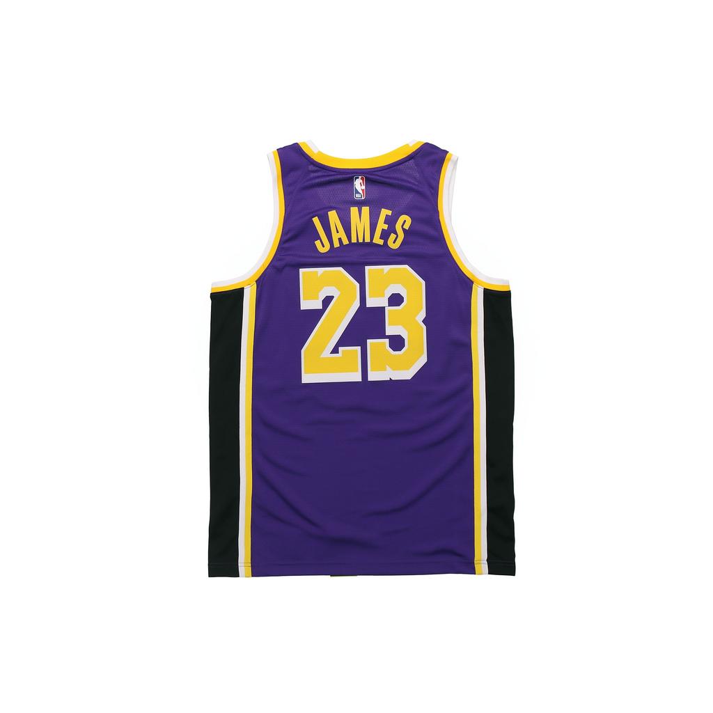 Nike NBA Lakers LeBron James 23 Fan Edition Pullover Crew Neck Jersey Men Sportswear Purple AA7097-514