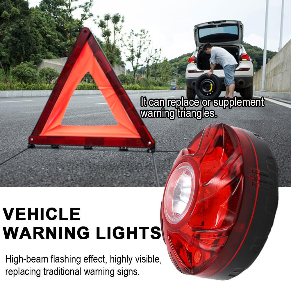 Car Emergency Light V16 Red Color Explosion Flashing Light Magnetic Induction Strobe Flashing Warning Light Safety Accessories