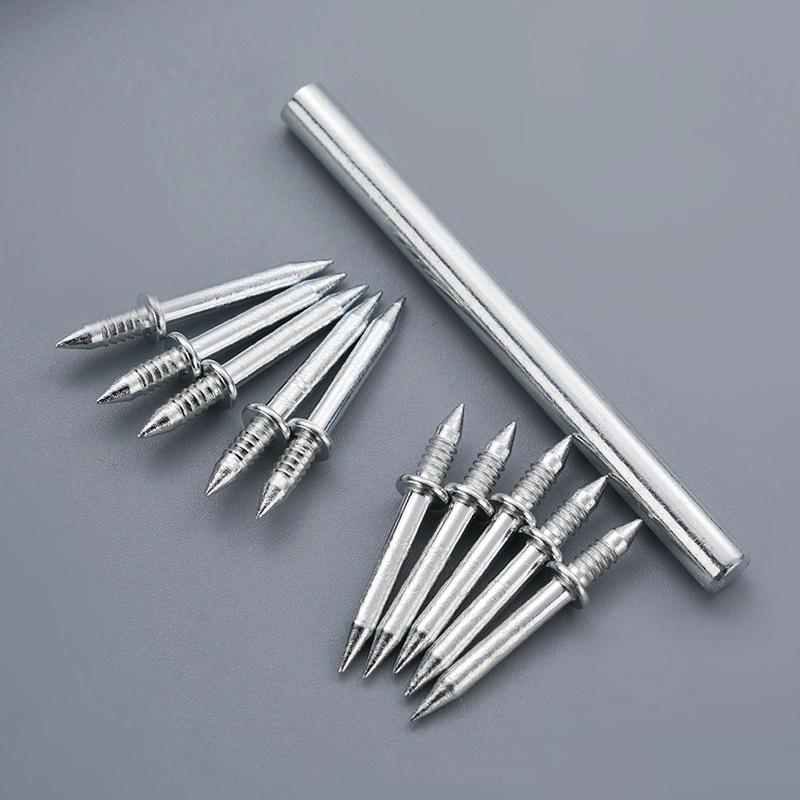 50/100pcs Pcs Nail Without Marks Metal Rust-Proof Nails Wood No Trace Double Head Nails Seamless Nails Skirting Thread Seamless