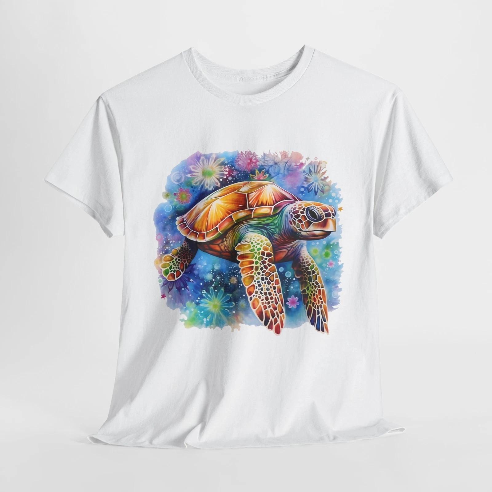 Hippie Tie Dye Sea Turtle Shirt | Psychedelic Retro 60s Tee | Peace & Love Shirt L