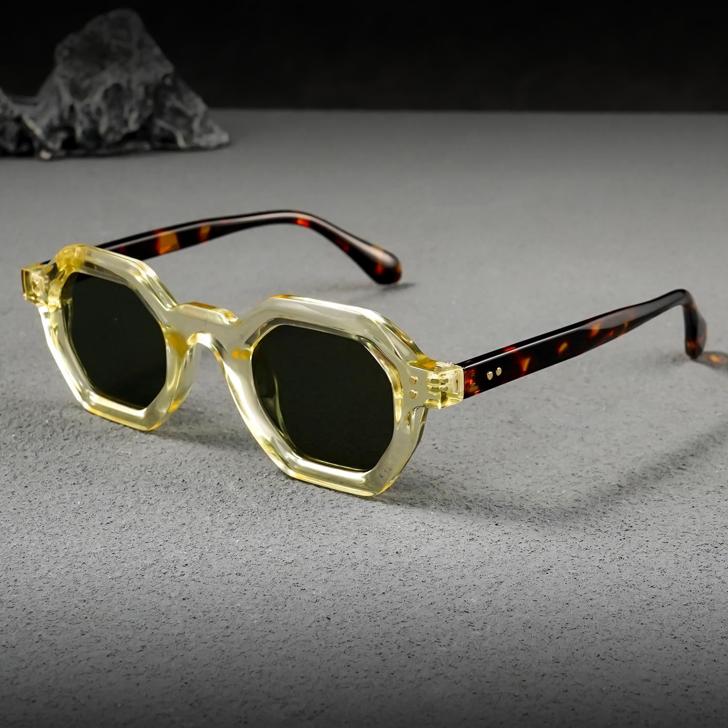 

Polygonal Sunglasses for Daily UseVintage Retro European and American Ins Sunglasses for Daily Use Sun Protection High-end Sunglasses for Daily Use