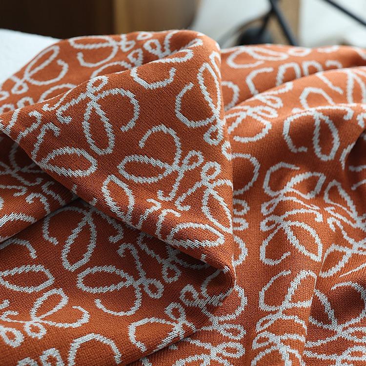 American Knit Throw Blanket Spring Autumn Decorative Sofa Cover Woven Blanket Soft Light Luxury Bedspread Boho Shawl Warm