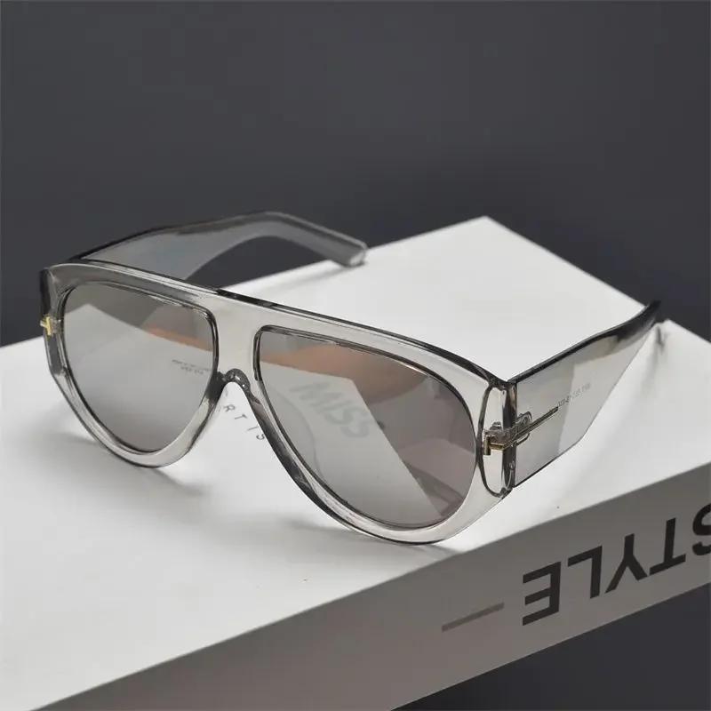 Nya Vintage Lyx Överdimensionerade Pilot Solglasögon Dam Herr Shades Stor Båge Vindtäta Populära Punk Solglasögon Uv400