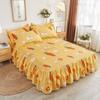 3Pcs Set Cotton  New Brushed Bed Skirt Bed Cover Simmons Bed Cover Protector Bed Sheet Set Queen Size Bed Sheets Set Skirt